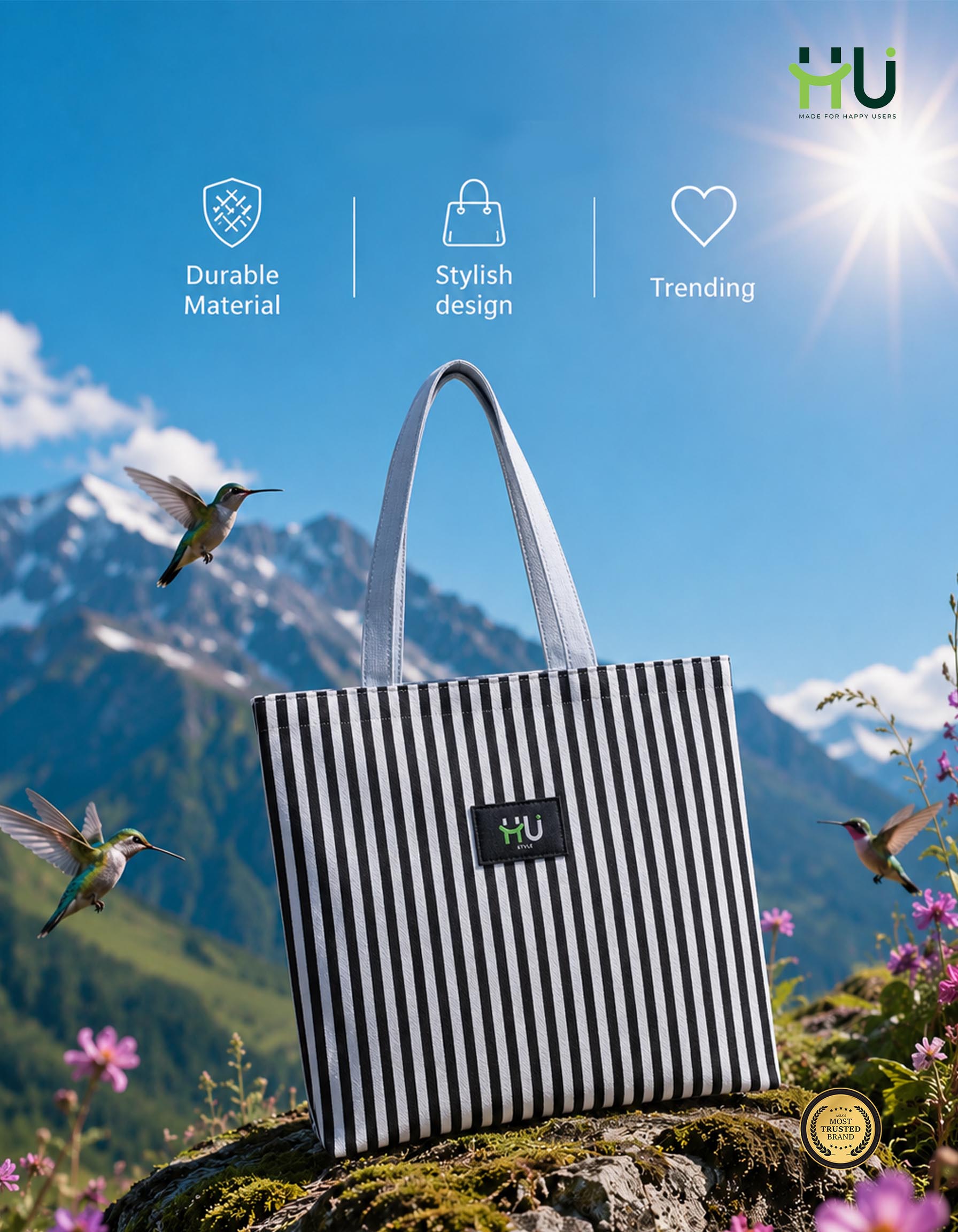 HU Zebra Fashion Shoulder Bag