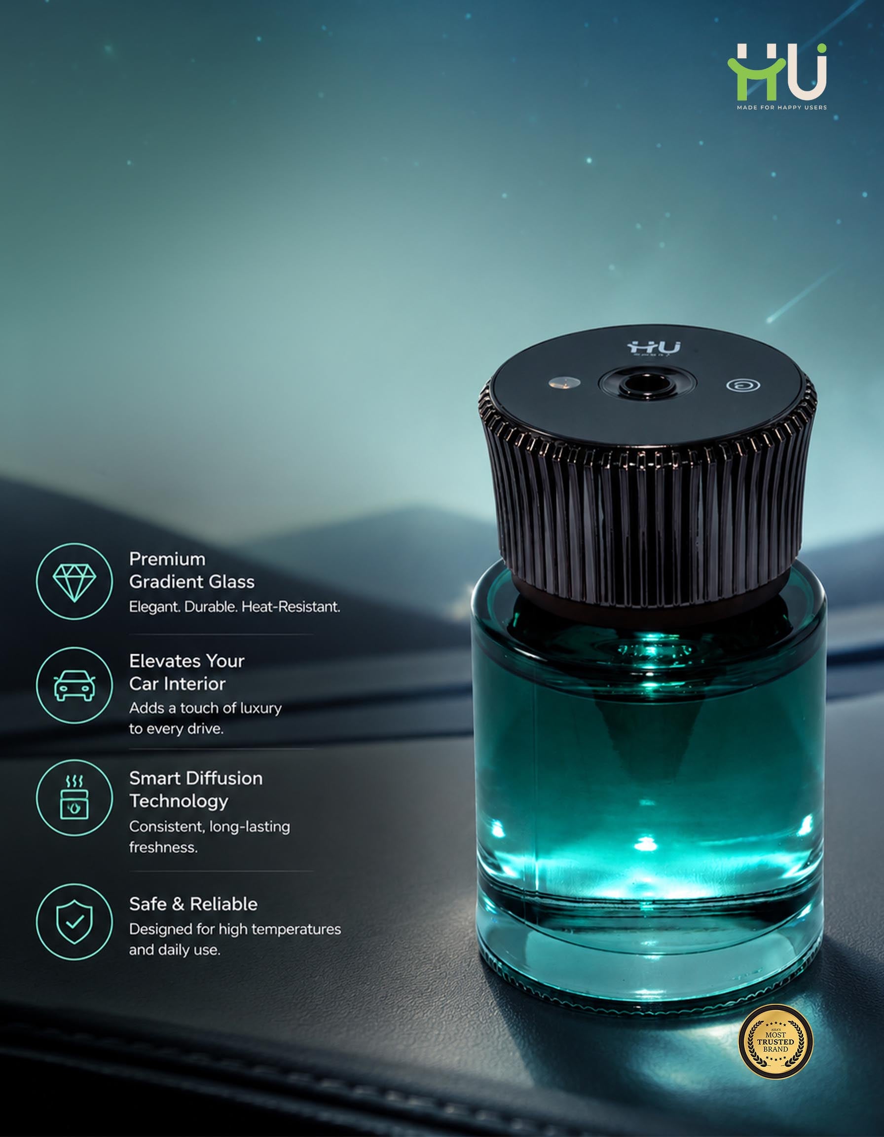 HU Starry Sky Car Aroma Diffuser