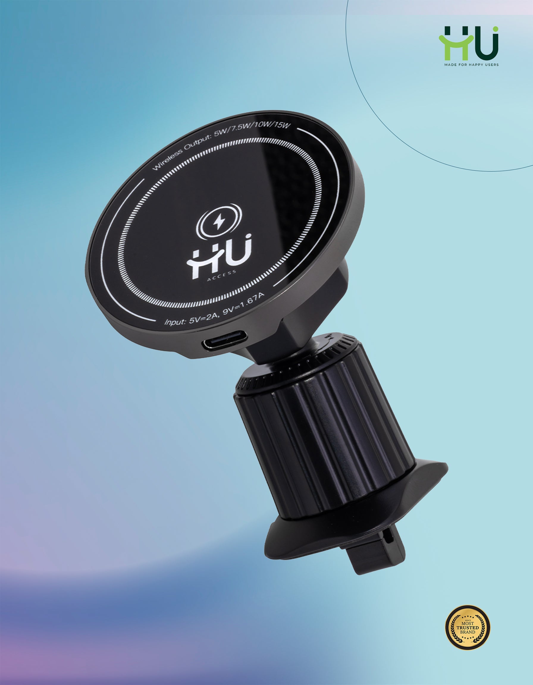 15W Magnetic Wireless Car Charger