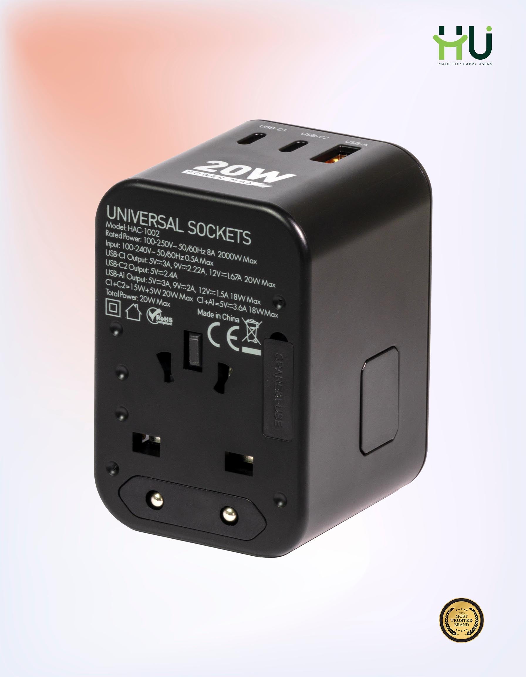 20W Universal Travel Adapter