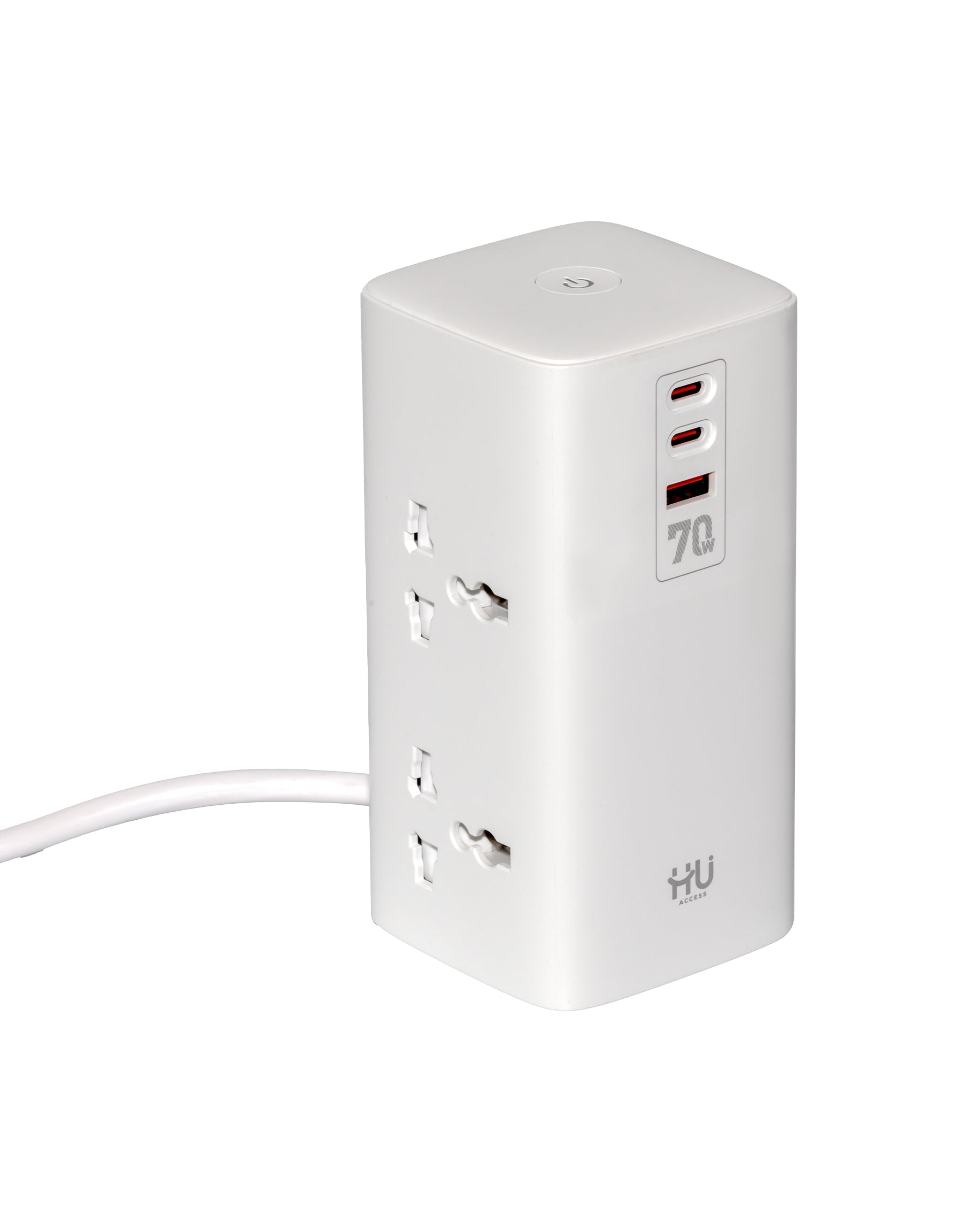 70W Tower Power Strip with Wireless Charging